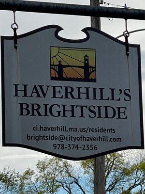 Haverhill's Brightside - little gardens & green grass which flows right into Winnekenni Park in Haverhill MA.