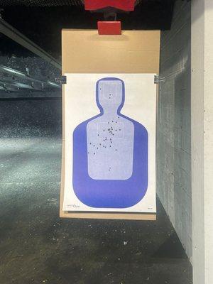 My Qualification target: All thanks to James I was able to shoot so well