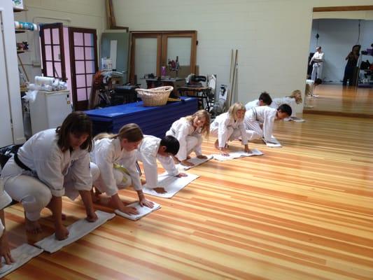 Don't forget to clean the dojo floor after class!  It's all part of the training! :)