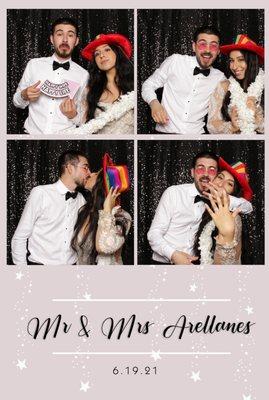 Bride and groom! photo-booth strip Danny created for our vision!