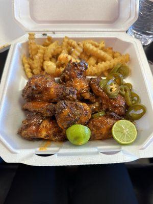 Hot lemon pepper wings