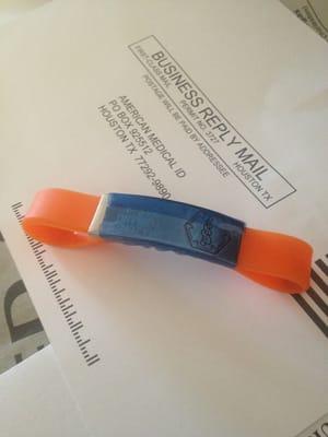 Silicone bracelet for the low price of $24.99 and you have to pay $14 for shipping! Yikes