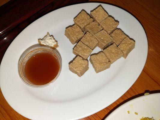 Fried tofu appetizer - lots of little cubes mean more of the crispy outside