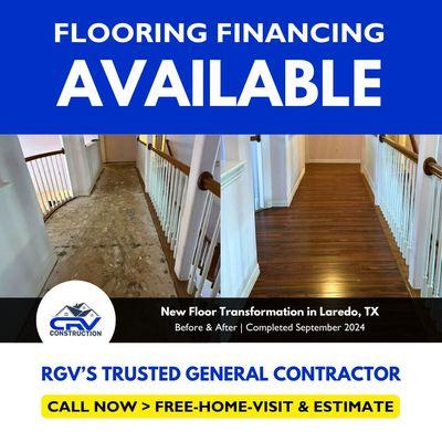 Beautiful new flooring transformations with financing available. Call now to update your space affordably!