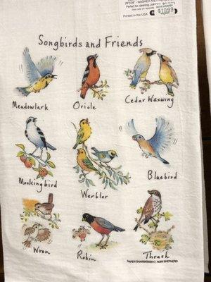 Songbirds dish towel