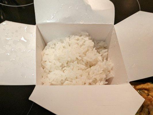 Take out rice.