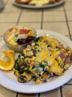 Veggie scramble add ham