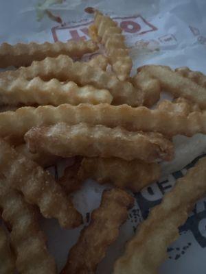 Dried out Crinkle Cut Fries