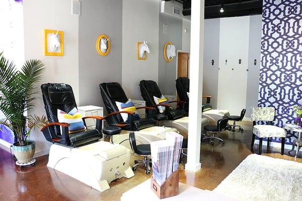 Nail chairs at Indigo Wellness