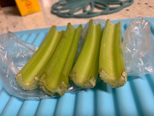 Celery sticks comes with wings.