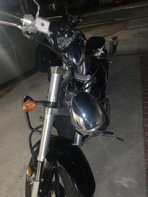 Motorcycle Damage (Totaled)