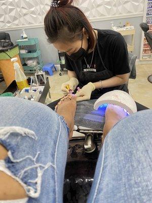 Gel pedicure