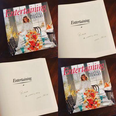 Signed copy of Martha Stewart Entertaining, circa 1982!  Such a find!