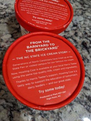 Howling Cow ice cream is also produced in High Point, North Carolina. My hometown.