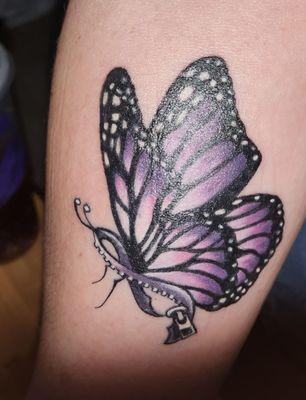 My beautiful chiari survivor tattoo with zipper as the body