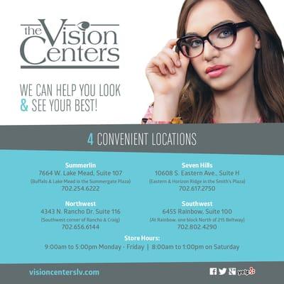 4 locations in the Vegas Valley