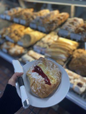 Strawberry and cheese danish