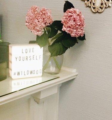 We love a good quote and fresh flowers!