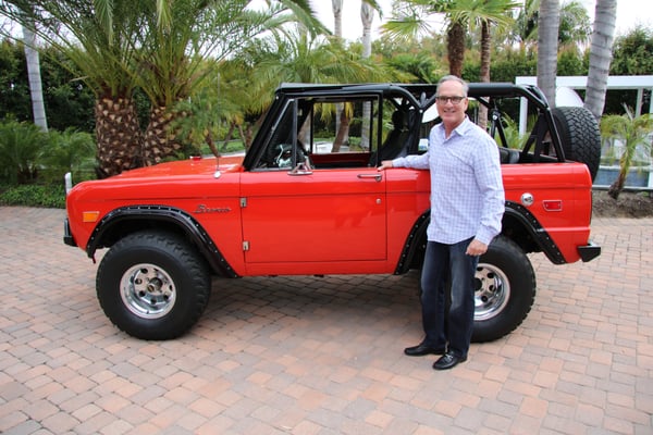 Another Happy Rocky Roads Bronco customer. We just did a complete restoration on his '69 red beauty.