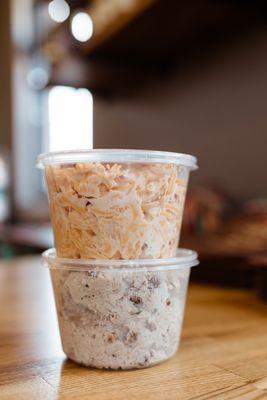 Pimento cheese and chicken salad- made fresh daily - multiple times a day