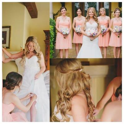 Brides color and custome colored extensions.