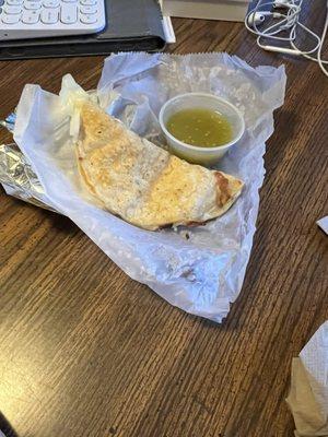 2.99 for a quesadilla that was empty and the size of a 3oz cup.