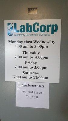 Labcorp hours