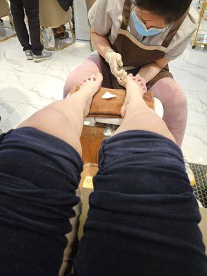 Spending some time at American Dream mall, a pedicure was a good idea