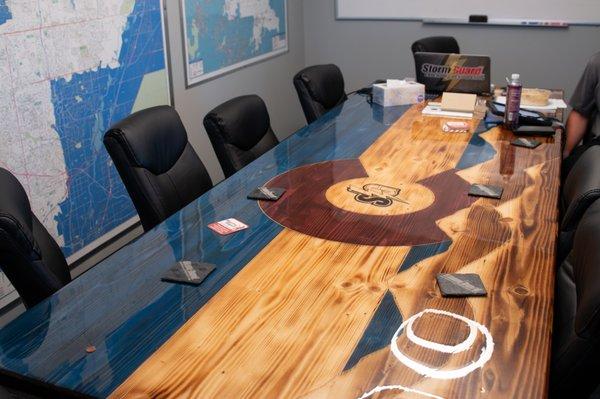 Custom Storm Guard Conference Table!