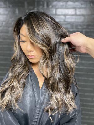 Balayage and haircut