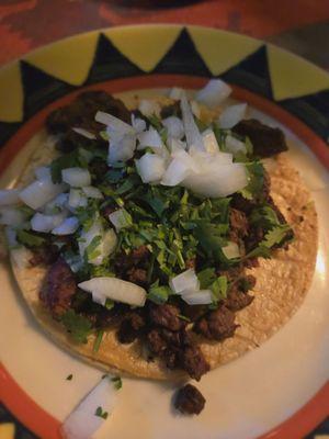 carne asada taco