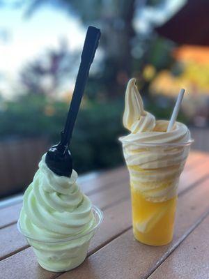 Lime Dole Whip and the Pineapple Dole Whip Float