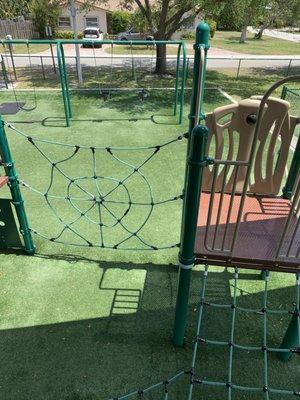 Swings and fun play area.