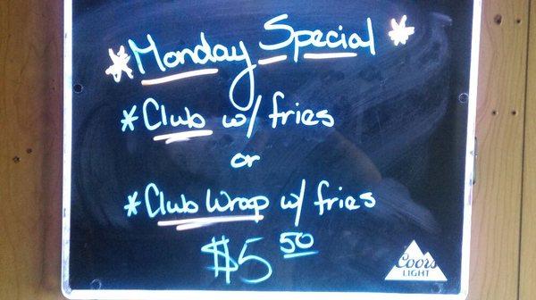 Come in 10am-3pm to enjoy our Monday sandwich special!