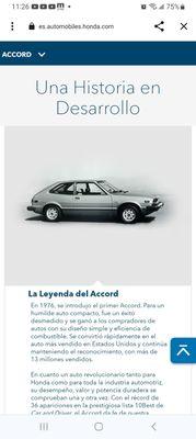 Es aquí la historia del primer honda accord. El vehículo preferido para mi gusto....he aquí el numer primero 1,2 3 4 5,6,7,y mucho  años