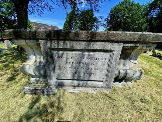 Grave of William Stoughton - the Chief Justice during the Salem Witch Trials!!