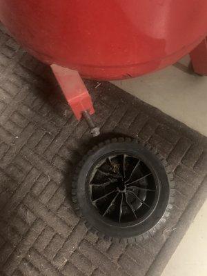 Broke the wheel on my air compressor