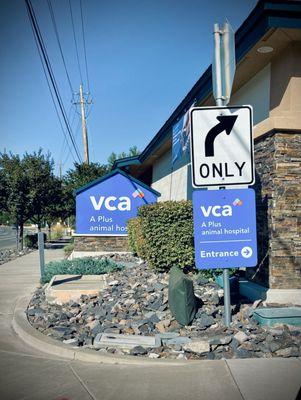 Signage by the building