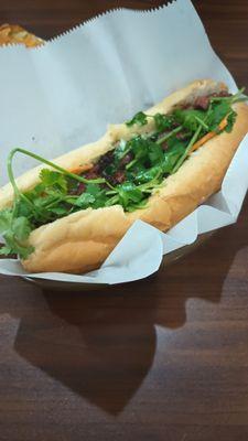 Grilled pork banh mi.