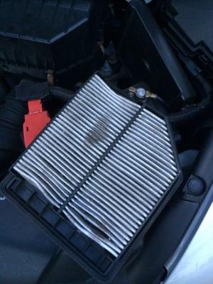 The disgusting air filter that was reported changed on my car fax and they assured me it was ! Crooks and liars they are !