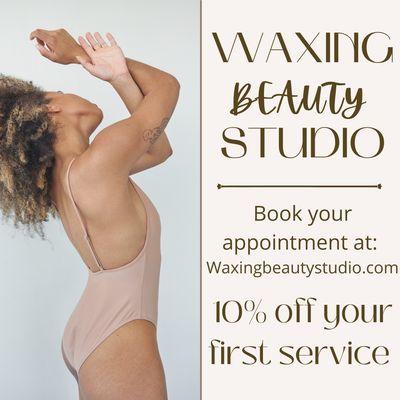 You deserve a nice service. Get 10% off your first service at Waxing Beauty Studio. Book your appointment now, link in BIO