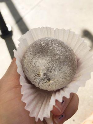 Black sesame mochi from Mikawaya Mochi Ice Cream in Little Tokyo Village.