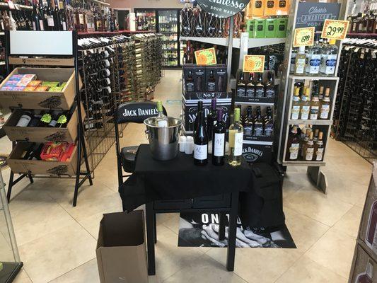 A wine demo tasting took place at the store. Each bottle was only $10 and they were very appealing!