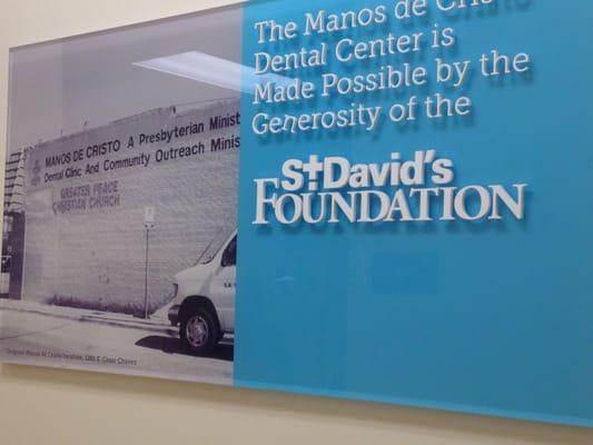 Low cost dental services thanks to generous supporters like the St. David's Foundation.