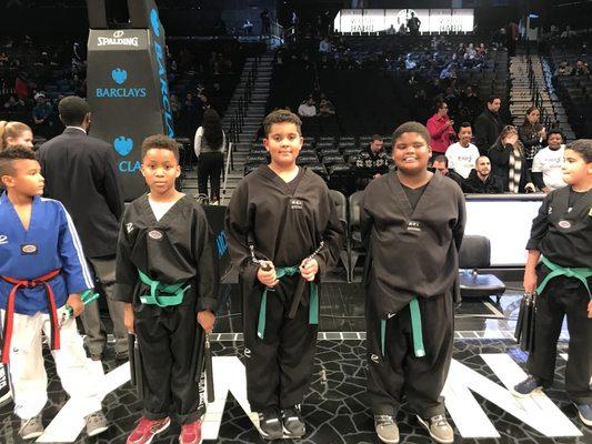 Black Belt Club members after the Brooklyn Nets Demonstration 12/12/17.