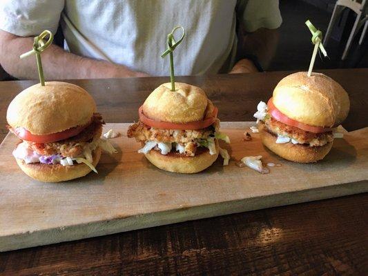 Crab cake sliders $15.  Was told it was not good at all.