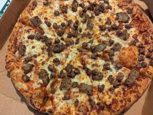 Sausage and Beef Pizza