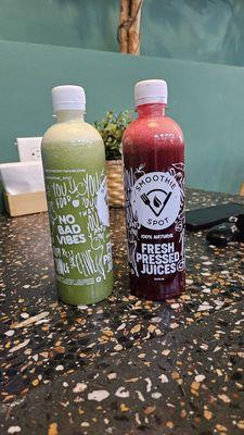 The NOT fresh pressed juice, predone, sitting out.