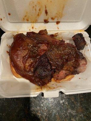 Burnt ends. Embarrassing to call this BBQ food