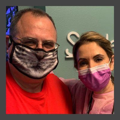 Love the masks my patients show up in